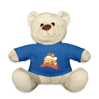 faultier chill schlafen müde - Teddy - Königsblau - Vorne