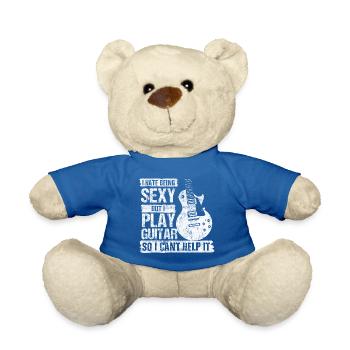 guitar music saying - Teddy Bear - royal blue - Front