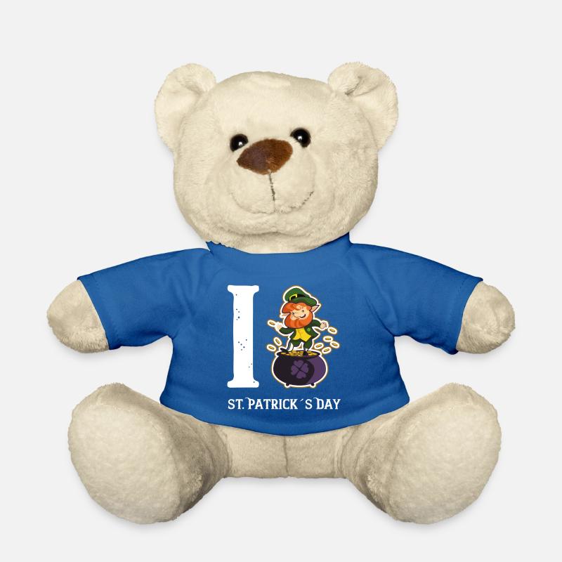 Leprechaun st patricks day - Teddy Bear - royal blue