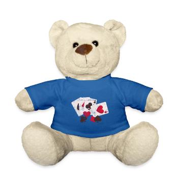 Poker Symbol As Spades - Teddy Bear - royal blue - Front