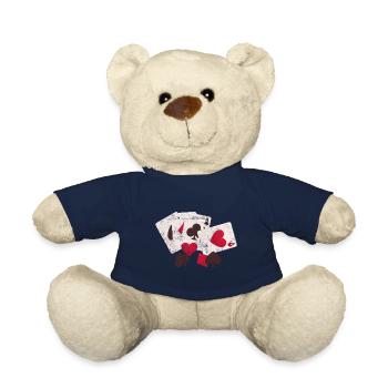Poker Symbol As Spades - Teddy Bear - french navy - Front