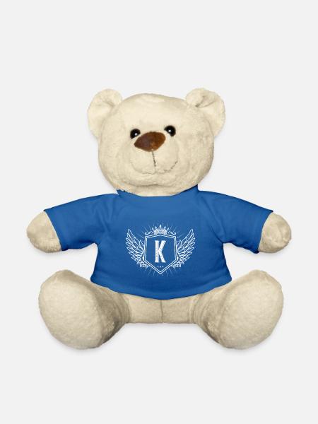 K Buchstabe - Teddy - Königsblau