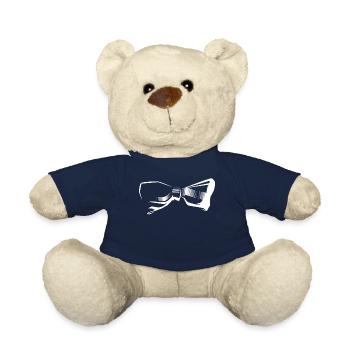 bow bow tie symbol - Teddy Bear - french navy - Front