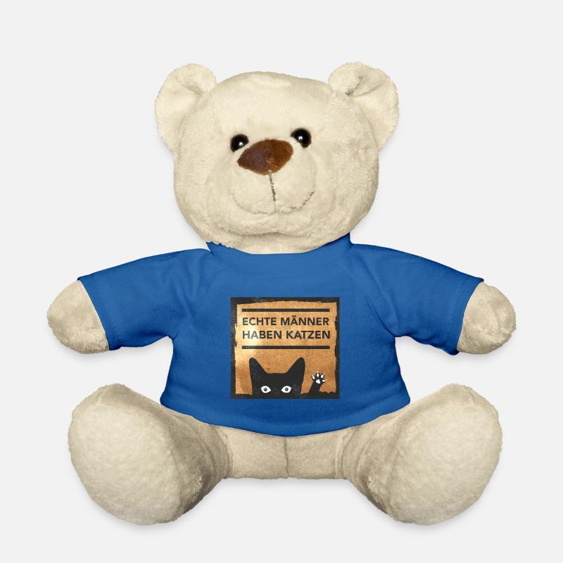 Real men have cats gift - Teddy Bear - royal blue