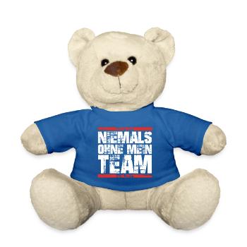 niemals ohne mein team - Teddy - Königsblau - Vorne