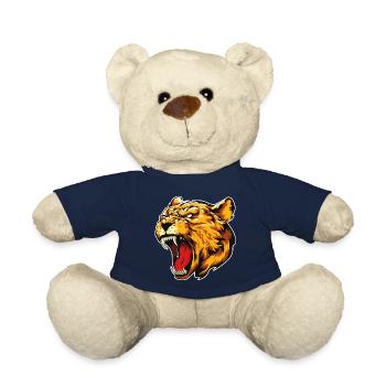 Lioness head animal - Teddy Bear - french navy - Front