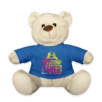 Friendship forever heart hand - Teddy Bear - royal blue - Front