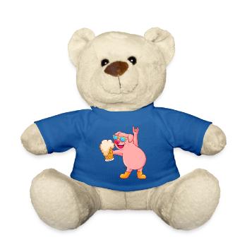 schwein bier party sau - Teddy - Königsblau - Vorne