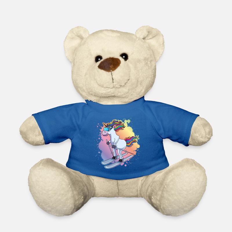 Piste de ski Einhorn Bunt Klecks - Nounours - bleu roi