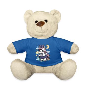 Kawaii Einhorn trägt Schuluniform - Teddy - Königsblau - Vorne