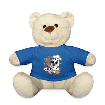 Kawaii Entchen im mit Cup Noodles - Teddy - Königsblau - Vorne
