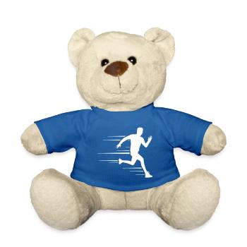 running running silhouette - Teddy Bear - royal blue - Front