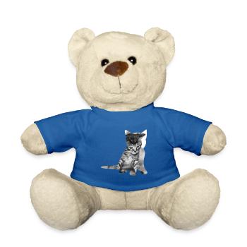 Cat baby Cute - Teddy Bear - royal blue - Front
