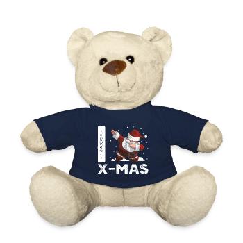 Ich liebe Weihnachten Dabbing Weihnachtsmann - Teddy - French Navy - Vorne