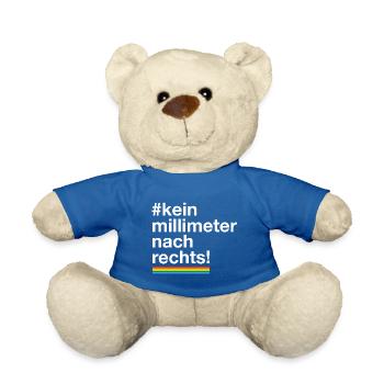 #kein millimeter nach rechts gegen rechts anti - Teddy - Königsblau - Vorne