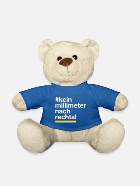 #kein millimeter nach rechts gegen rechts anti - Teddy - Königsblau