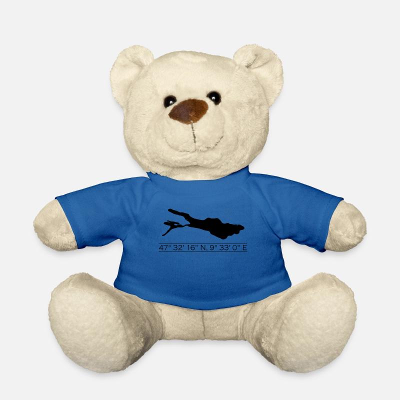 Lake Constance | Coordinates | black - Teddy Bear - royal blue