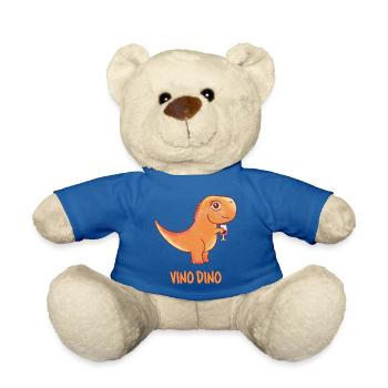 Vino Dino - Funny Vinosaur - Wine Dino - - Nounours - bleu roi - Devant