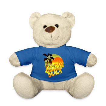 golden beach sun palm - Teddy Bear - royal blue - Front