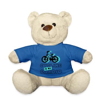Radfahren als Cardio-Mobilität Lustiges Sprichwort - Teddy - Königsblau - Vorne