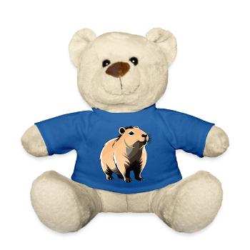 Capybara - Cute Animal Sticker - Teddy - Königsblau - Vorne