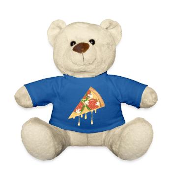 Pizzastück im klassischen Look gezeichnet - Teddy - Königsblau - Vorne