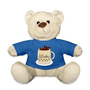 Mug visage de chat avec empreintes de pattes - Nounours - bleu roi - Devant
