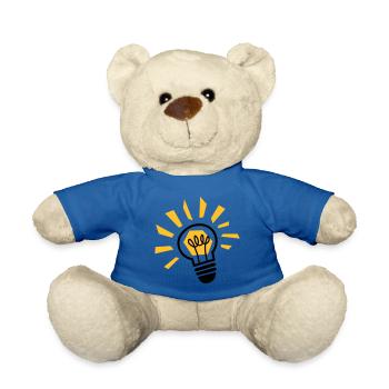 Light bulb - light bulb - ampoule - lamp - light - Teddy Bear - royal blue - Front