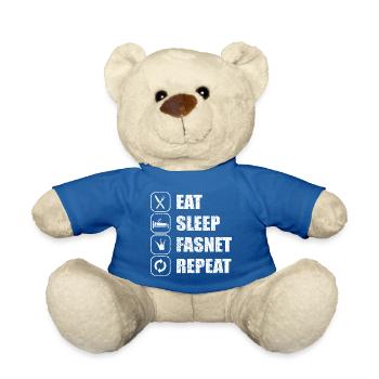 Eat Sleep Fasnet Repeat Karneval Fasching Geschenk - Teddy - Königsblau - Vorne