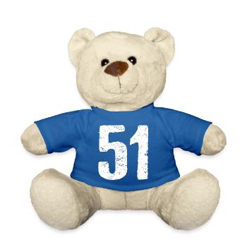 51 Zahl Vintage - Teddy - Königsblau - Vorne