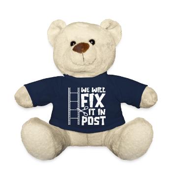 We Fix It In Post Cutter Gift Video Editor Movie - Teddy Bear - french navy - Front