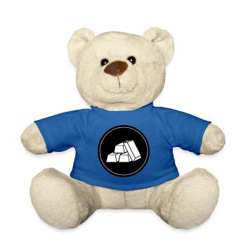 Gold Circle icon - Teddy Bear - royal blue - Front