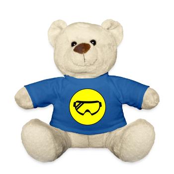 Ski goggles icon - Teddy Bear - royal blue - Front