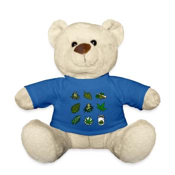 Cannabis, Weed Sticker Pack - Nounours - bleu roi - Devant