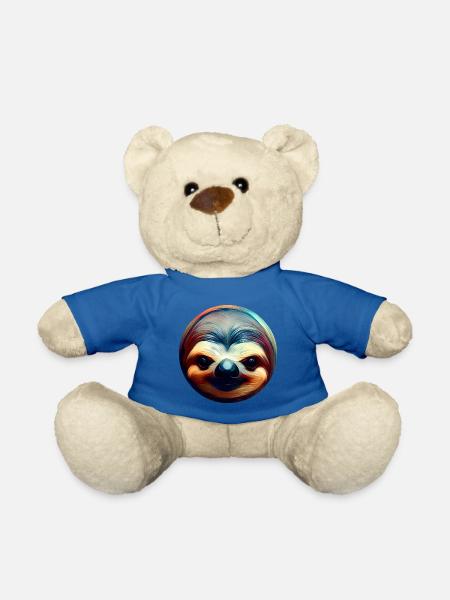 Paresseux abstrait coloré, design animal créatif - Nounours - bleu roi
