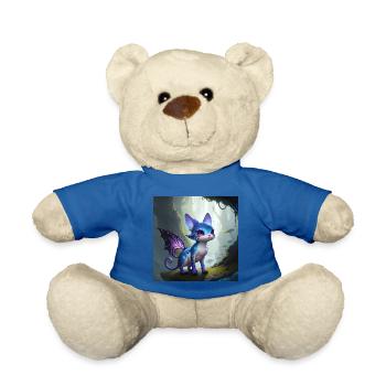Chat extraterrestre avec des ailes, Fantastique - Nounours - bleu roi - Devant