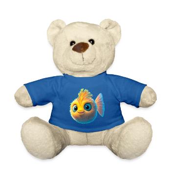 mignon bébé poisson-globe - Nounours - bleu roi - Devant