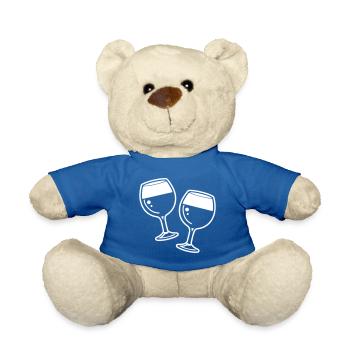 Wein Symbol Rotwein - Teddy - Königsblau - Vorne