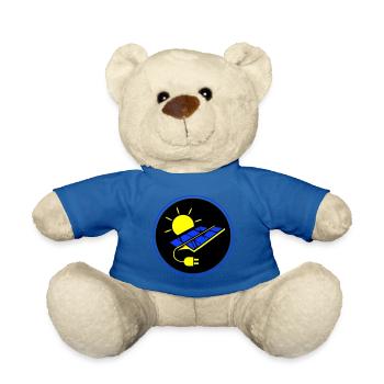 Photovoltaic system symbol solar energy - Teddy Bear - royal blue - Front