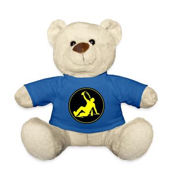 Drinking Beer Silhouette - Teddy Bear - royal blue - Front