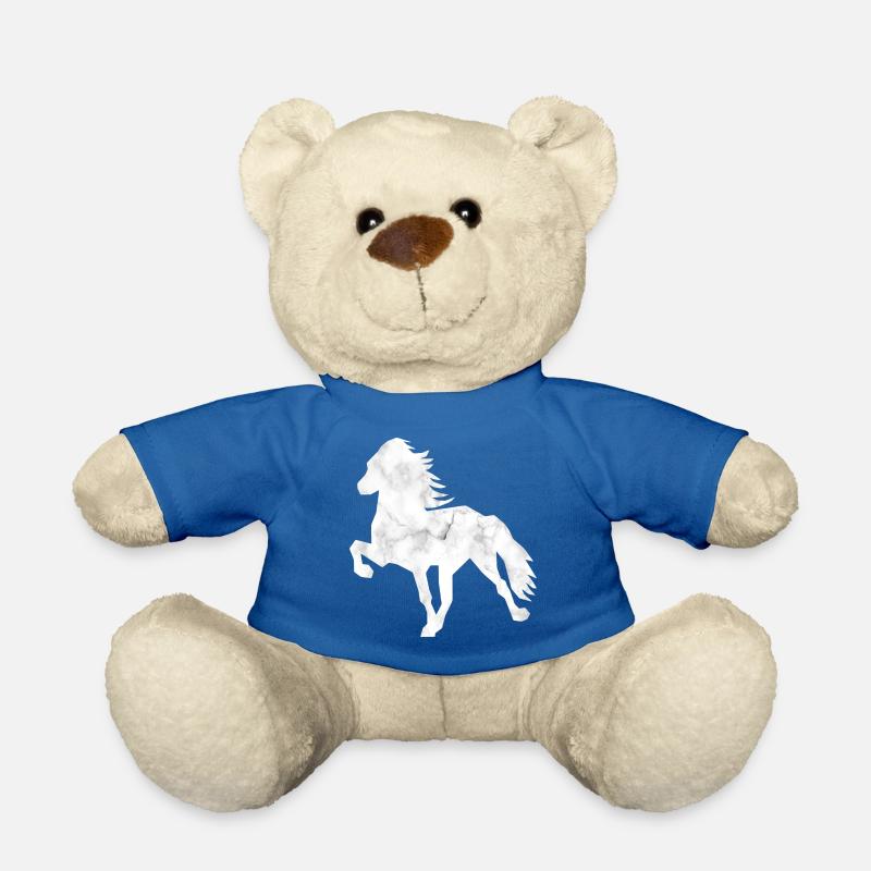 Islandpferd Marmor white - Teddy - Königsblau