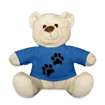 Paw prints dog paws paws dogs - Teddy Bear - royal blue - Front