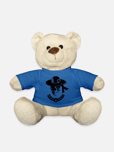 tete de mort crane breizh pirate gang - Nounours - bleu roi