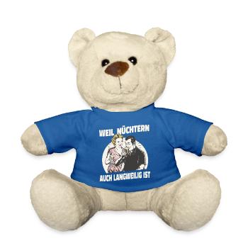 Nüchtern zu schüchtern Biertrinker Alkohol Mann - Teddy - Königsblau - Vorne