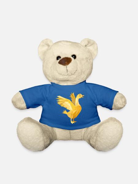Eine goldene Gans als reiches Symbol - Teddy - Königsblau
