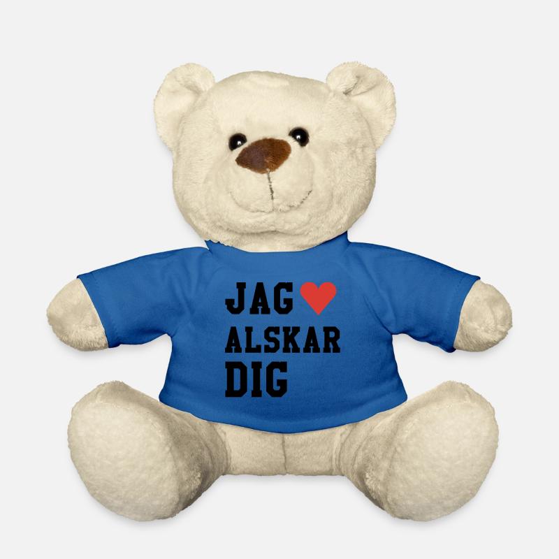 Jag alskar dig - Teddy - Königsblau