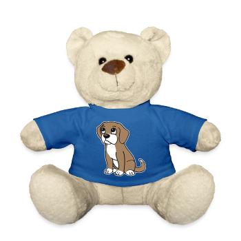 cute dog in cartoon style - Teddy Bear - royal blue - Front