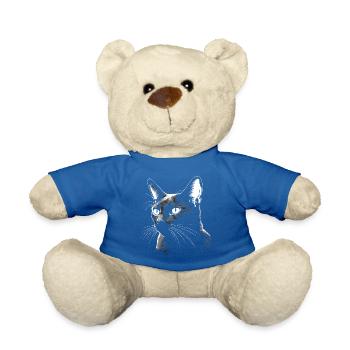 Black Cat Bombay Cat Outfit pour - Nounours - bleu roi - Devant
