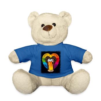 humor birthday present peace symbol dove of peace - Teddy - Königsblau - Vorne