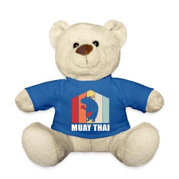 Muay thai kickboxer kickboxing Thai boxing - Teddy Bear - royal blue - Front